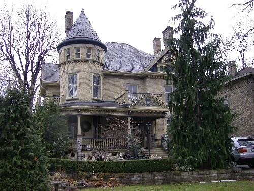 Of note is the three-storey tower and wrap-around veranda.; Kayla Jonas, 2007