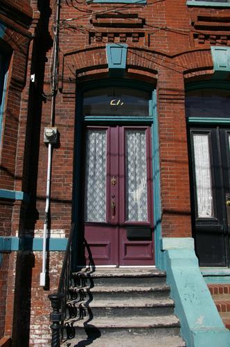 This image shows details of entrance to 277 Princess Street; City of Saint John