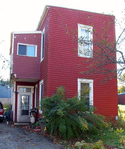 This image shows a contextual view of the building on Mecklenburg Street; City of Saint John, 2007