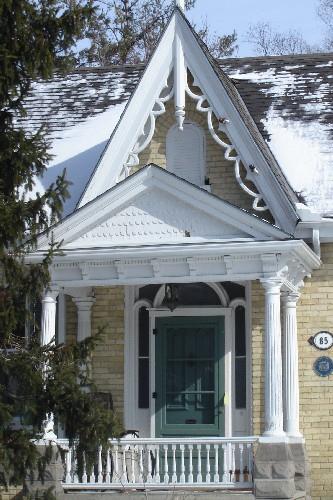 Of note is the triple-arched doorway.; Kayla Jonas, 2008.
