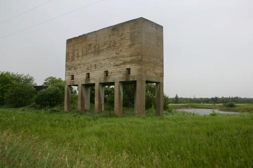 Primary elevation, from the southeast, of the Oak Point Quarry, Oak Point area, 2009; Historic Resources Branch, Manitoba Culture, Heritage and Tourism, 2009