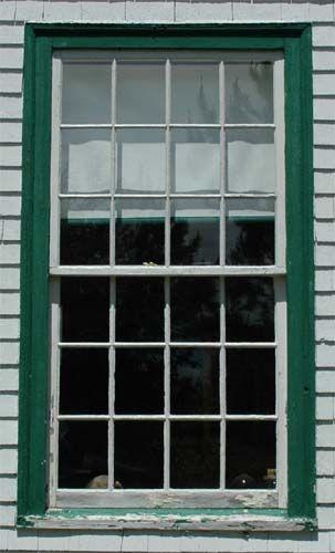Side window detail, Cape George Heritage School Museum, Cape George, Nova Scotia, 2009.; Heritage Division, N.S. Dept. of Tourism, Culture and Heritage, 2009