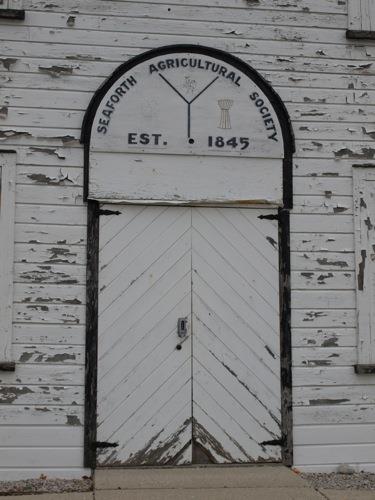 Featured is the double door entrance with diagonal panelling.; Kayla Jonas, 2008.