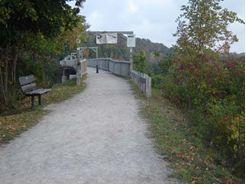 View looking north across the Menesetung Bridge, now a walking trail.; Kayla Jonas, 2007.