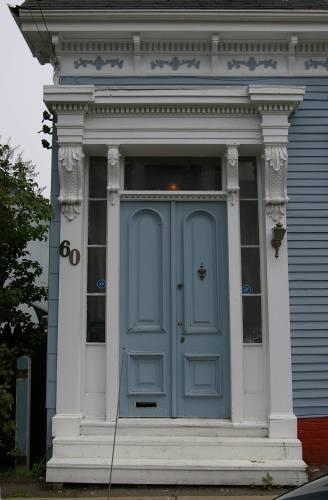 This photograph shows the highly ornate entranceway, 2007; City of Saint John