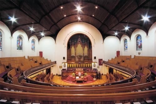 Interior view of St. Andrew's Presbyterian Church, 2008; City of Victoria, 2008