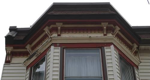 This image shows the cornice detail; City of Saint John