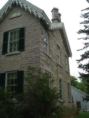 Of note are the decorative bargeboard and the unique gable configuration.; Martina Braunstein, 2007.