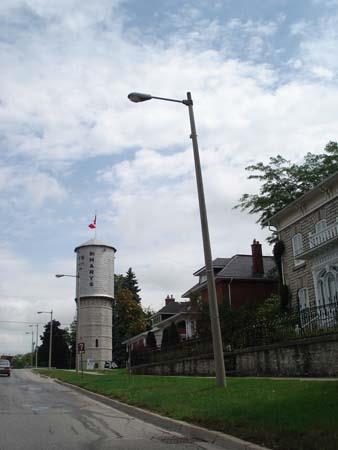 Of note is the Water Tower's position as a landmark when exiting the downtown.; Martina Braunstein, 2007.