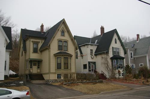 This image shows a contextual view of the residence along with its sister houses; City of Saint John, 2008