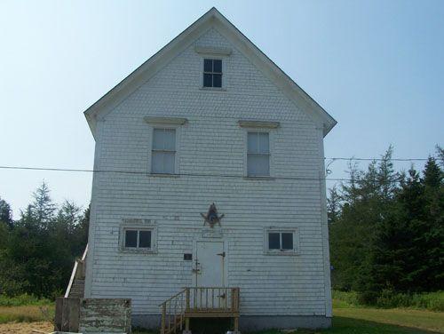 Front elevation, Stormont Masonic Lodge, Isaac's Harbour, NS; Heritage Division, NS Dept. of Tourism, Culture and Heritage, 2009