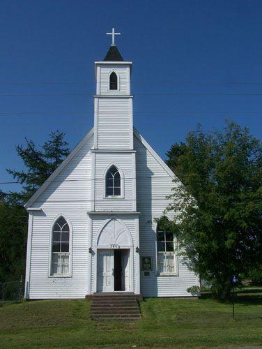 Front (east) elevation of Christ Church Anglican, Guysborough, N.S.; Heritage Division, NS Department of Tourism, Culture and Heritage, 2009