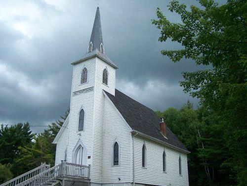 Front and west elevations, Holy Trinity Church, Country Harbour Mines, NS; Heritage Division, NS Department of Tourism, Culture and Heritage, 2009