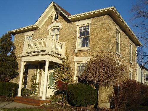 Of note is the decorative stringcourse along the south and west facade.; Kayla Jonas, 2008.