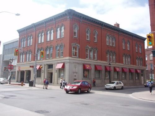 Featured is the CIBC Building facing main streets, King and Queen.; Chelsey Tyers, 2008.