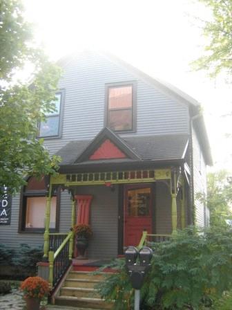 Of note is the horizontal clapboard exterior.; Martha Fallis, 2008.
