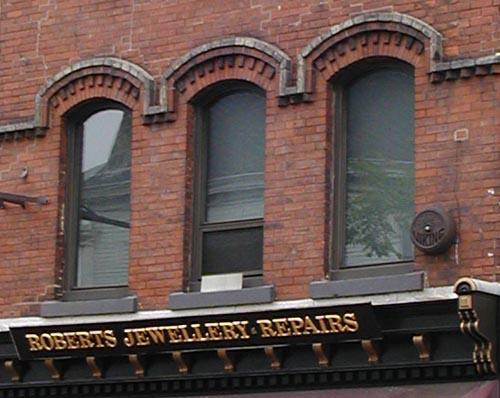 Cleverdon Building, brickwork detail, 2004; Heritage Division, NS Department of Tourism, Culture and Heritage, 2004