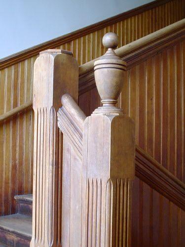 Lunenburg Academy, Old Town Lunenburg, interior staircase detail, 2004; Heritage Division, Nova Scotia Department of Tourism, Culture & Heritage, 2004