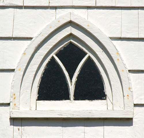 Central Window Detail, Tracadie United Baptist Church, Monastery, Nova Scotia, 2009.; Heritage Division, N.S. Dept. of Tourism, Culture and Heritage, 2009.