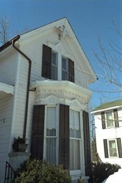 Of note is the front bay window with detailing and shutters.; Town of Milton, 2008.