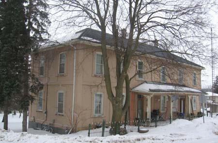 The southwest corner of the Reiner House which displays the windows with small pediments, 2007.; Lindsay Benjamin, 2007.
