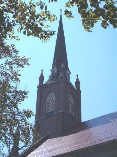 Steeple, St. Patrick's Church, Halifax, Nova Scotia, 2004.; Heritage Division, NS Dept. of Tourism, Culture and Heritage, 2004.