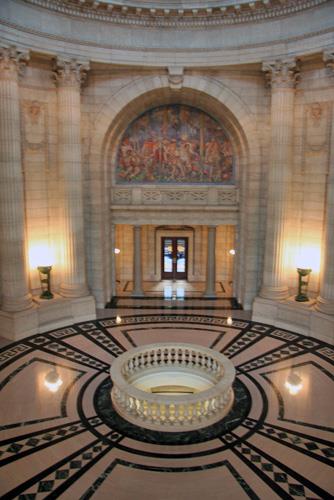 Interior view of the Manitoba Legislative Building, Winnipeg, 2009; Historic Resources Branch, Manitoba Culture, Heritage and Tourism, 2009