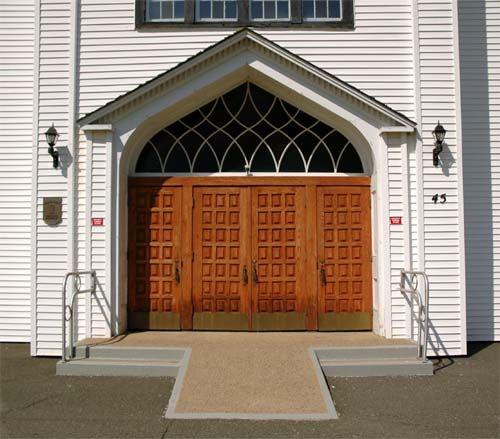 Front Entrance, St. Peter's Roman Catholic Church, Tracadie, Nova Scotia, 2009.; Heritage Division, N.S. Dept. of Tourism, Culture and Heritage, 2009.