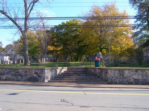 The street view of the Old Common Burial Ground, Liverpool, Queens County, Nova Scotia.; Heritage Division, NS Dept. of Tourism, Culture & Heritage, 2009