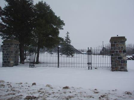 Featured is the original gate to Canadian Forces Base Clinton.; Martha Fallis, 2008.