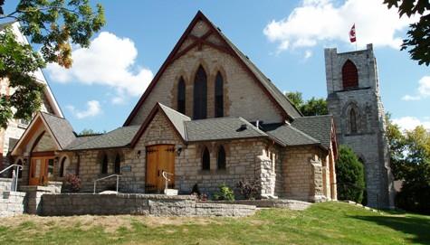 West view of the main entrance to the church.; Heritage Newmarket, 2008