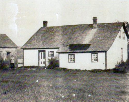 This image shows the rear of the residence circa 1895; Queens County Heritage Collection