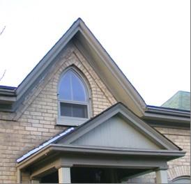 Of note is the centre gable with lancet window.; City of Brantford, n.d.