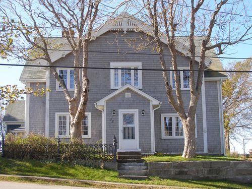 The front (east) facade of the Lewis P. Churchill House in the Town of Lockeport, NS.; NS Dept. of Tourism, Culture & Heritage, 2009