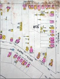 Featured is a fire insurance plan highlighting the property of 125 Grand River Avenue.; City of Brantford, 2007.