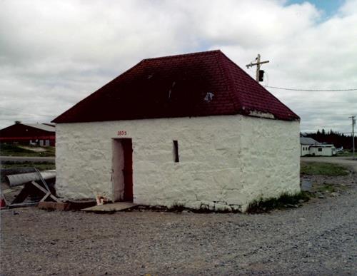 Primary elevations of the Jail, Norway House, ca. 1985; Historic Resources Branch, Manitoba Culture, Heritage and Tourism, 1985