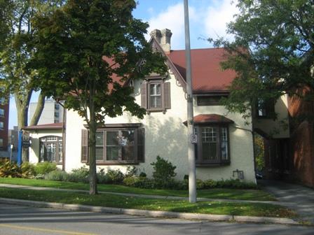 Of note is the large gable facing Cobourg Street.; Martha Fallis, 2008