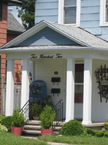 Front entrance detail; Sarah Middleton, Brock University, 2008