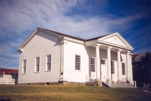 This image shows the overall view of the building; Village of Gagetown