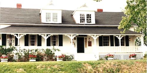 This image show the front façade of the Tilley House; Village of Gagetown