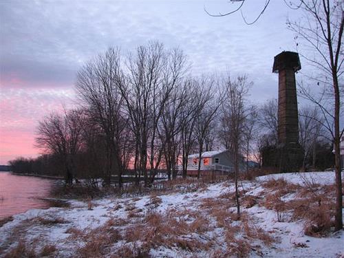 This image shows the strategic proximity of the former mill site to the water; Keith MacKenzie