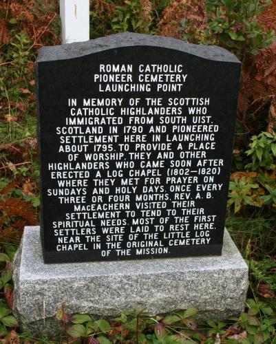 Showing monument at the base of the cross; Province of PEI, Donna Collings, 2008