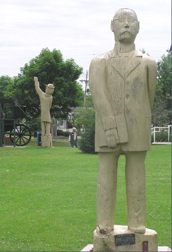 Victoria Square, tree sculptures, 2004; Heritage Division, N.S. Dept. of Tourism, Culture and Heritage, 2004