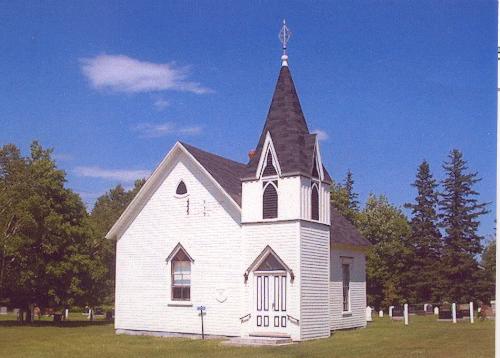Showing Gothic Revival elements on front facade; Province of PEI