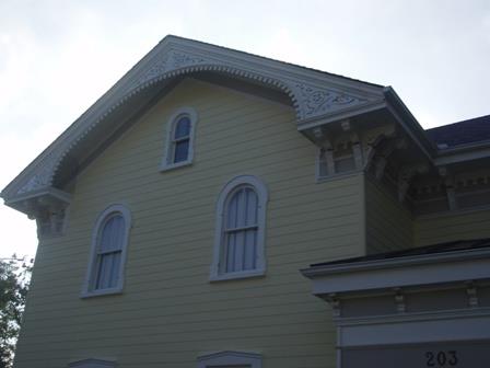 Featured are the decorative bargeboards.; Paul Dubniak, 2008.