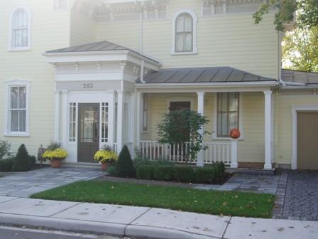 Featured is the front entrance and veranda.; Paul Dubniak, 2008.