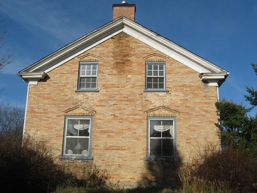 Contemporary view of the south end wall of the Weatherhead House.; MCL 2009
