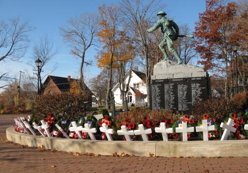 Memorial Square Veterans Memorial, Nov. 2009; Wyatt Heritage Properties