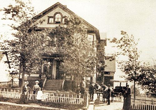 A street scene in Hillsborough taken in front of Dr. Marven's house and office; Village of Hillsborough, William Henry Steeves House Museum archives