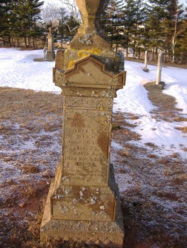 Showing example of gravestone; Alberton Historical Preservation Foundation, 2009